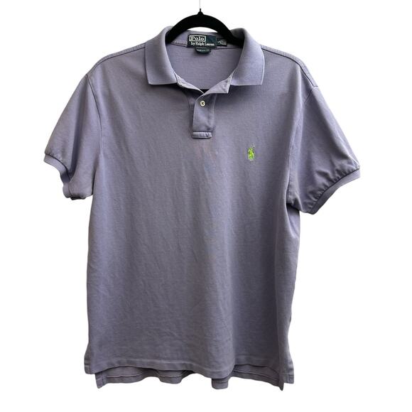Polo by Ralph Lauren Lavender Purple Men's Short Sleeve Polo Shirt LOGO Sz Large - Picture 1 of 5